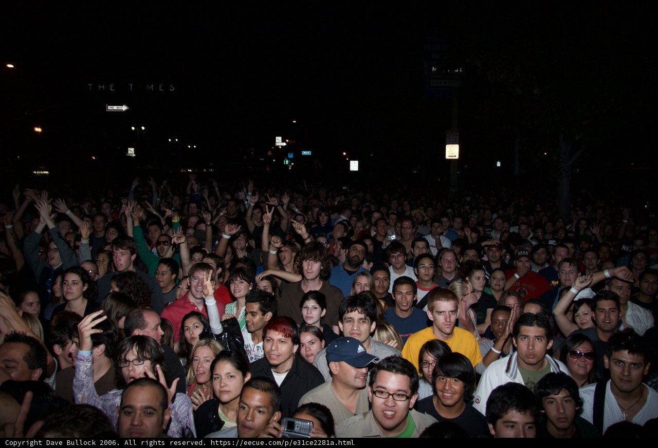 Nighttime Concert Crowd