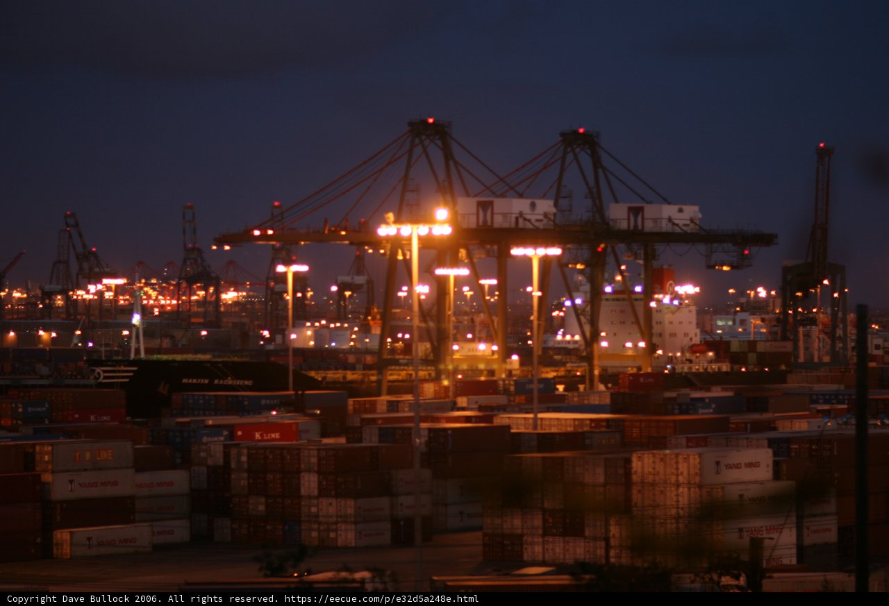 Dark Sky Over Industrial Waterfront