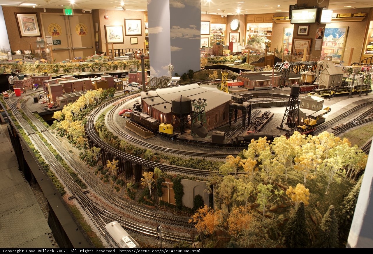 Model Train Set in a Shopping Mall