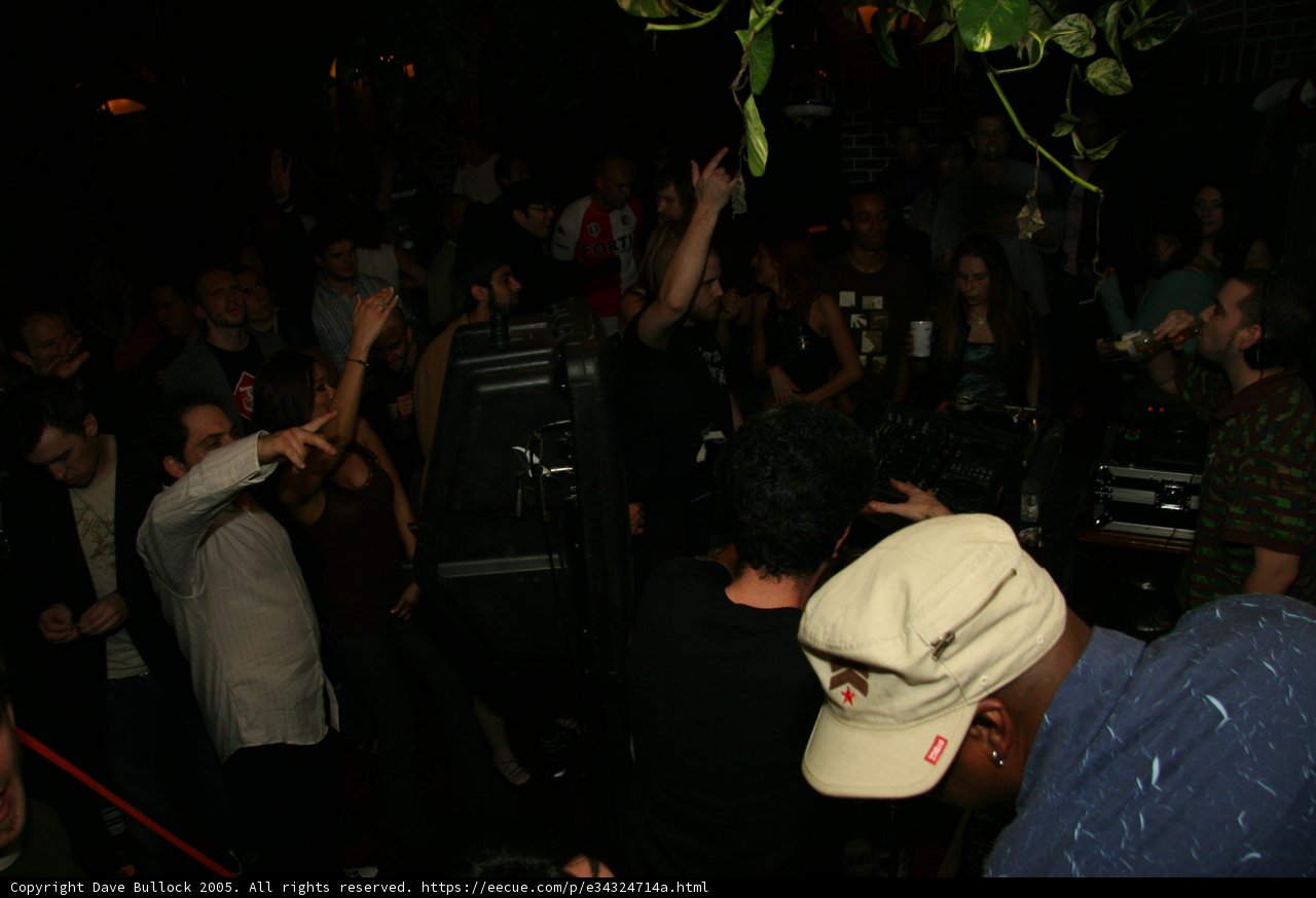 Nightclub Crowds at Christmas Eve Party