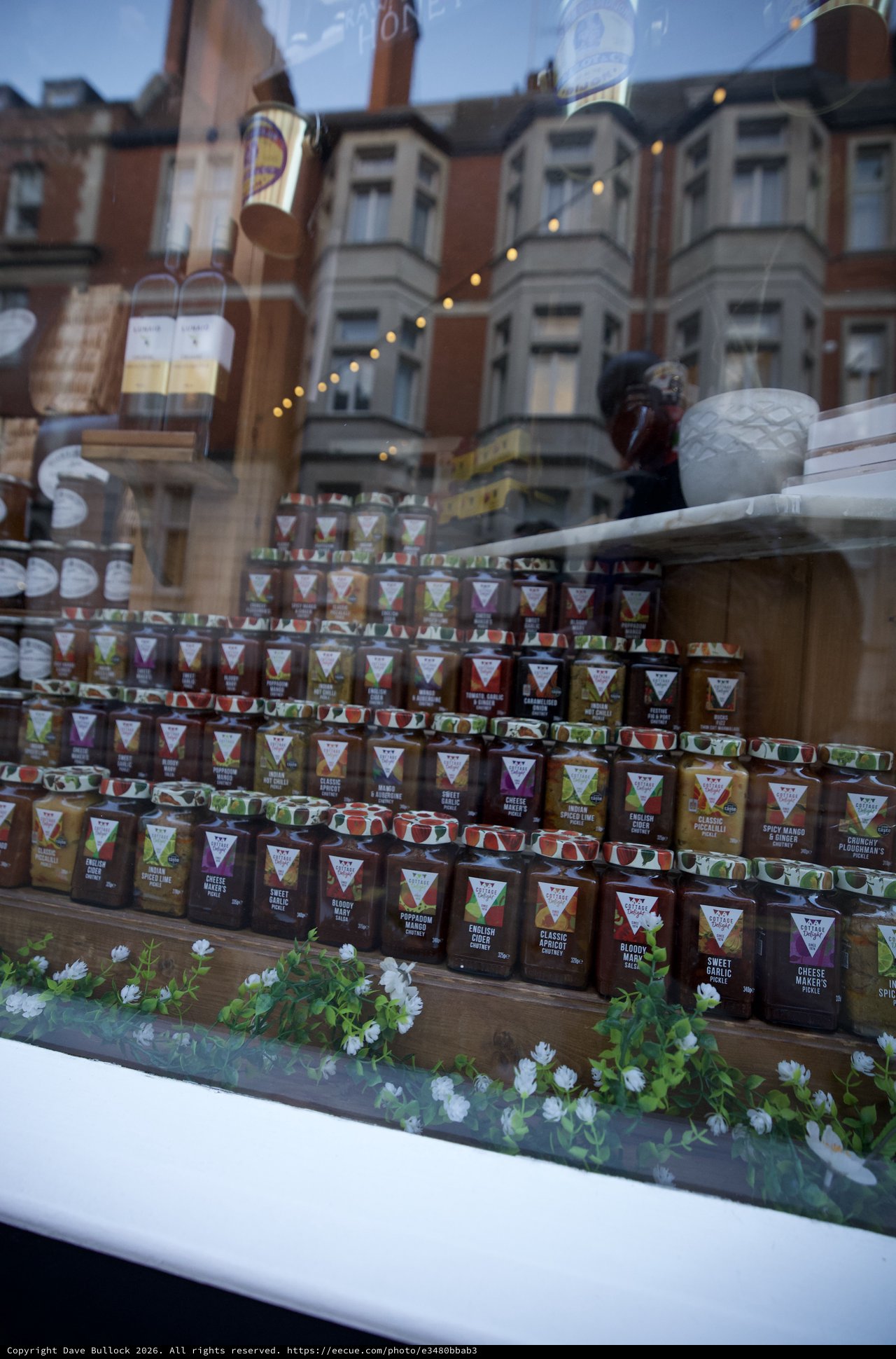 Artisan Condiment Display in London Shop Window