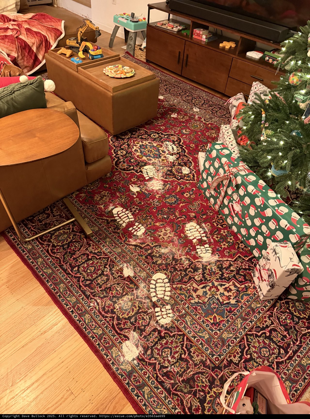 Cozy Christmas Morning Living Room Scene