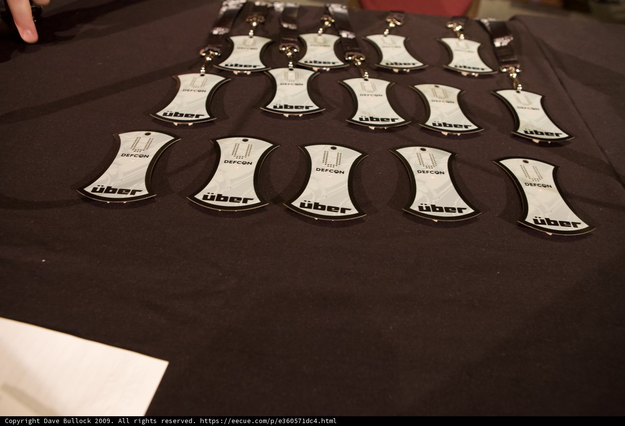 A Table of Badges