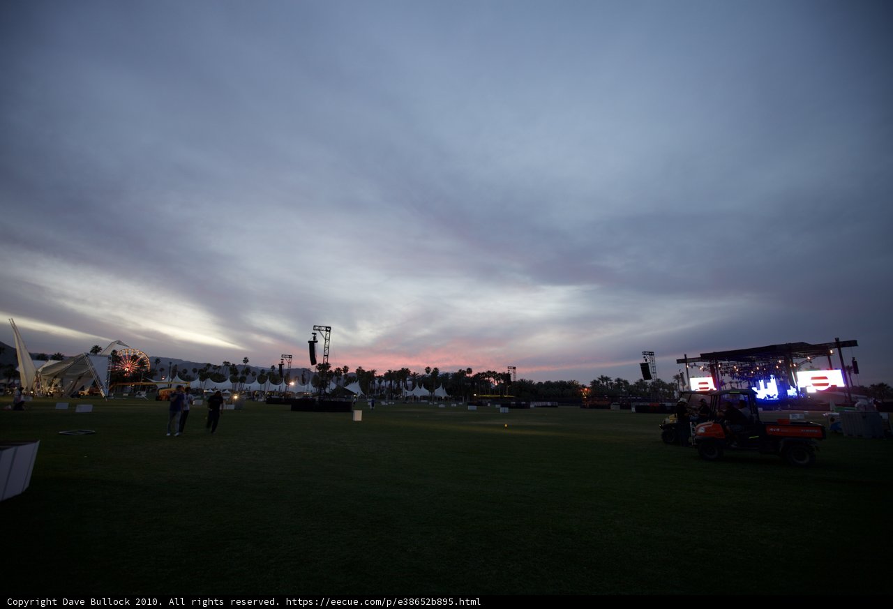 Sunset over Coachella Field