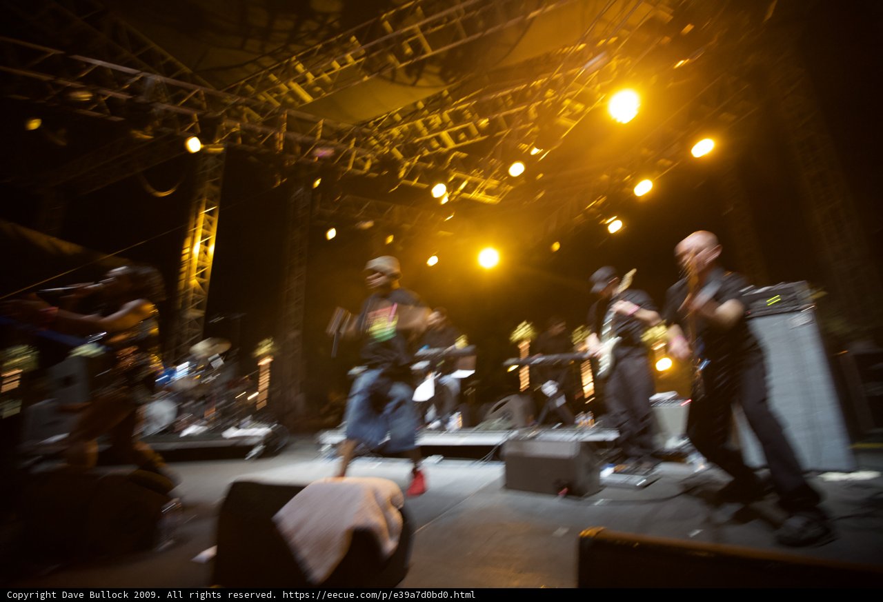 Group of Performers Rocking the Stage at Coachella 2009