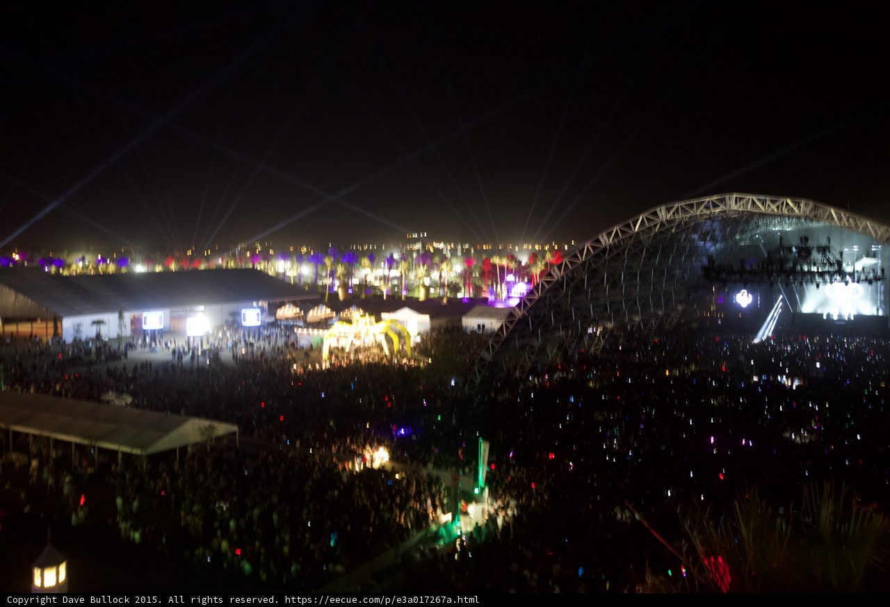 Illuminated Crowd at Coachella Music Festival
