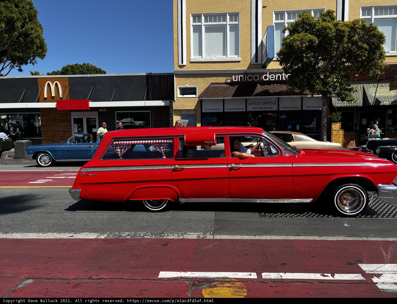 Red Roadster with White Racing Stripe