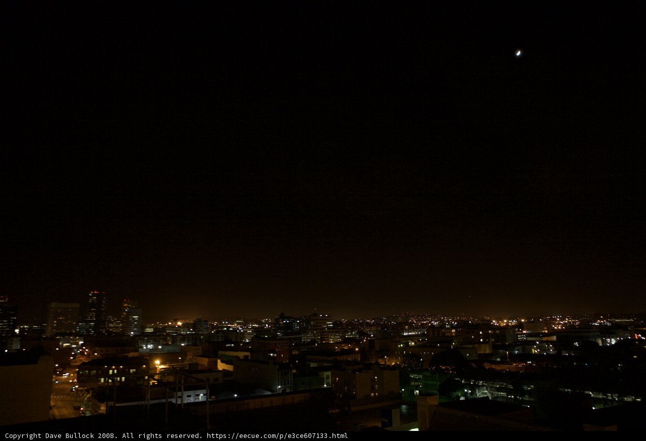 Lunar Eclipse Lights Up City Skyline