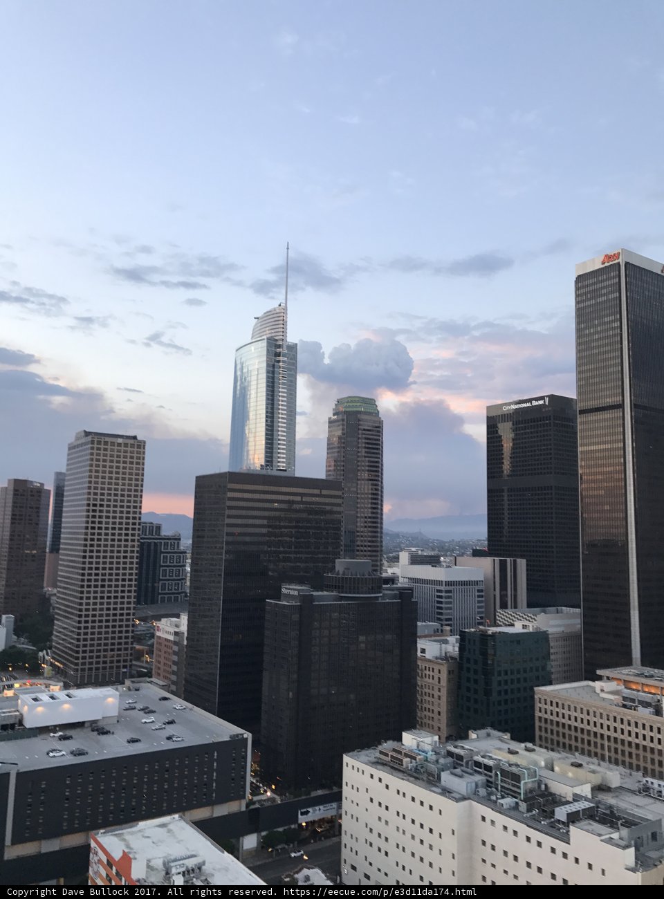 Sunset over the Los Angeles Cityscape