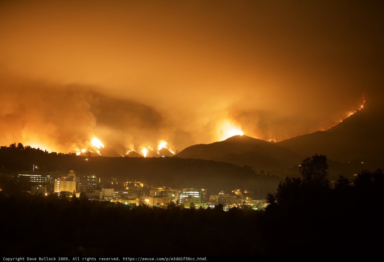 The Station Fire Destroys Mountain and City