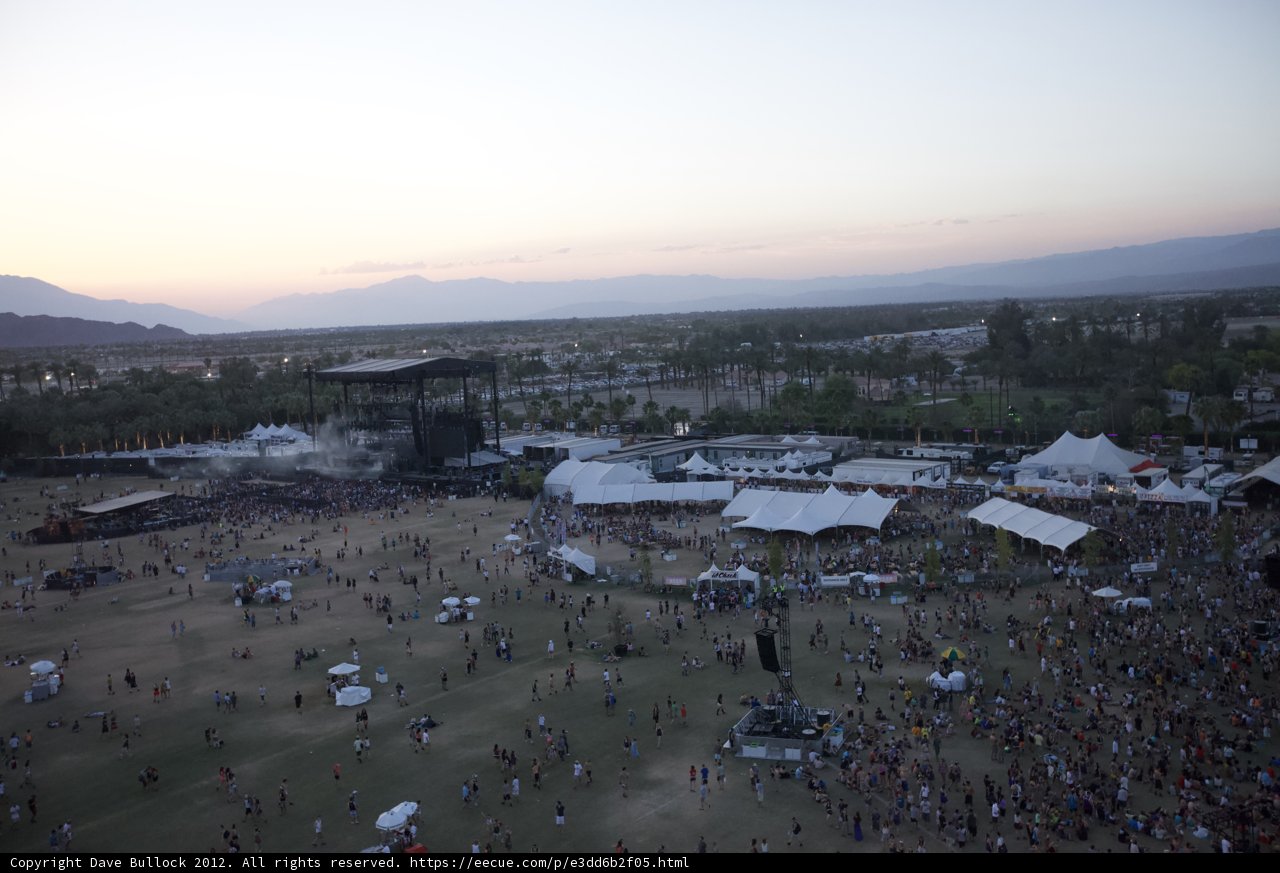 Coachella 2012: Aerial View of Crowded Music Festival