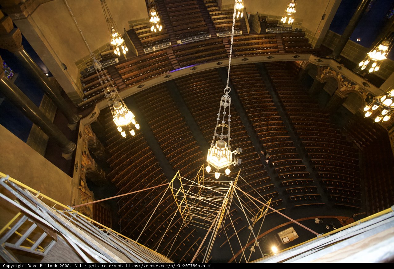 Inside the Damaged Wilshire Temple Auditorium