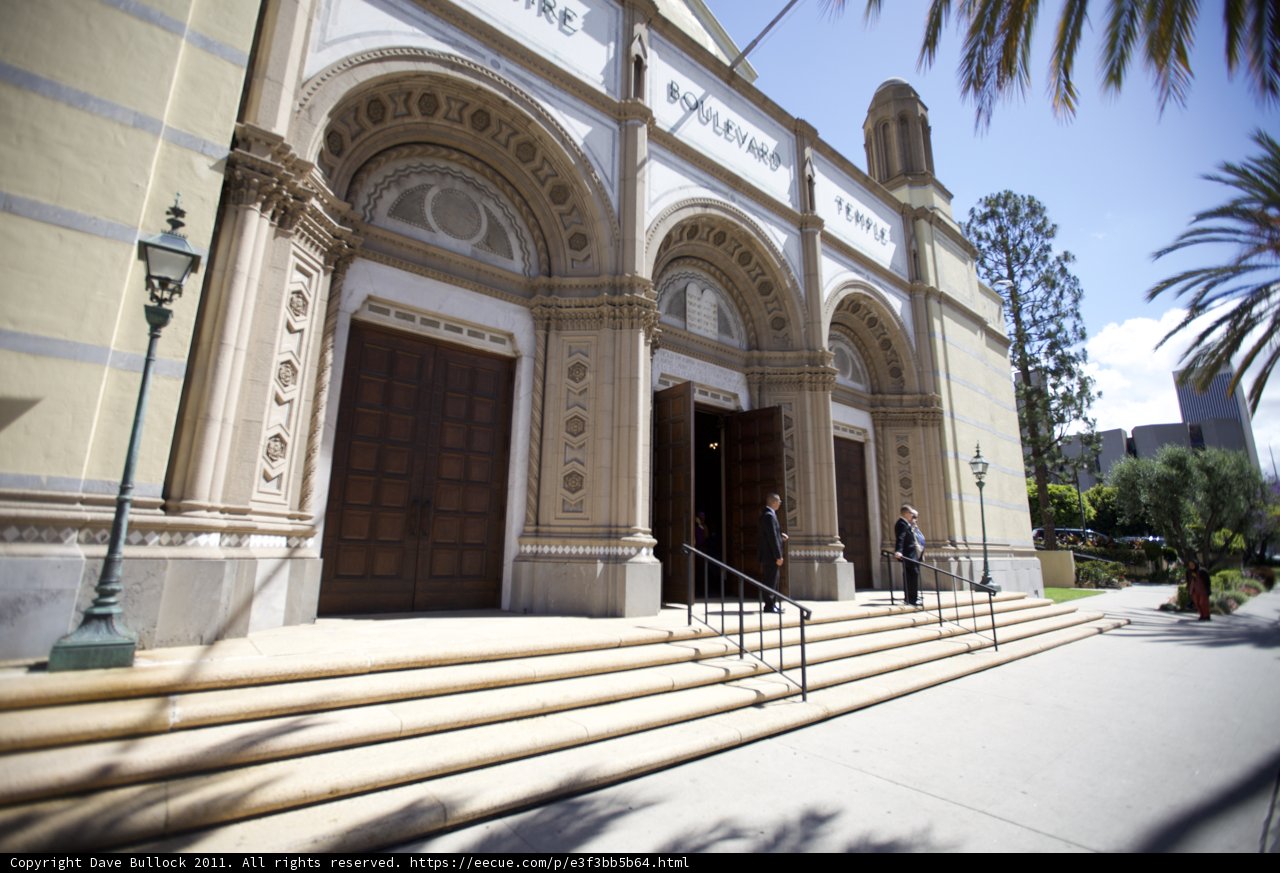 Entrance to the Church amidst Palm Trees