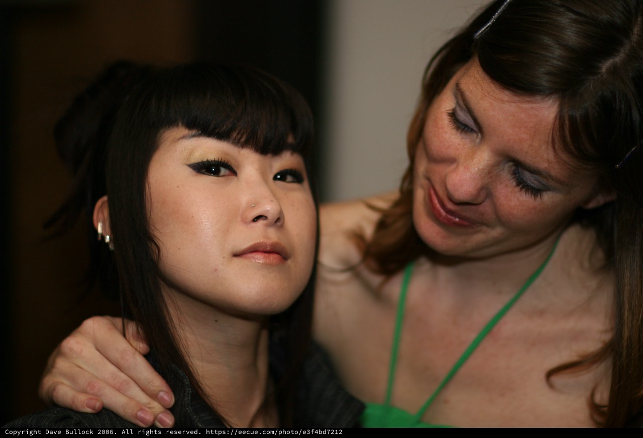 Two Women Share an Intimate Candid Moment