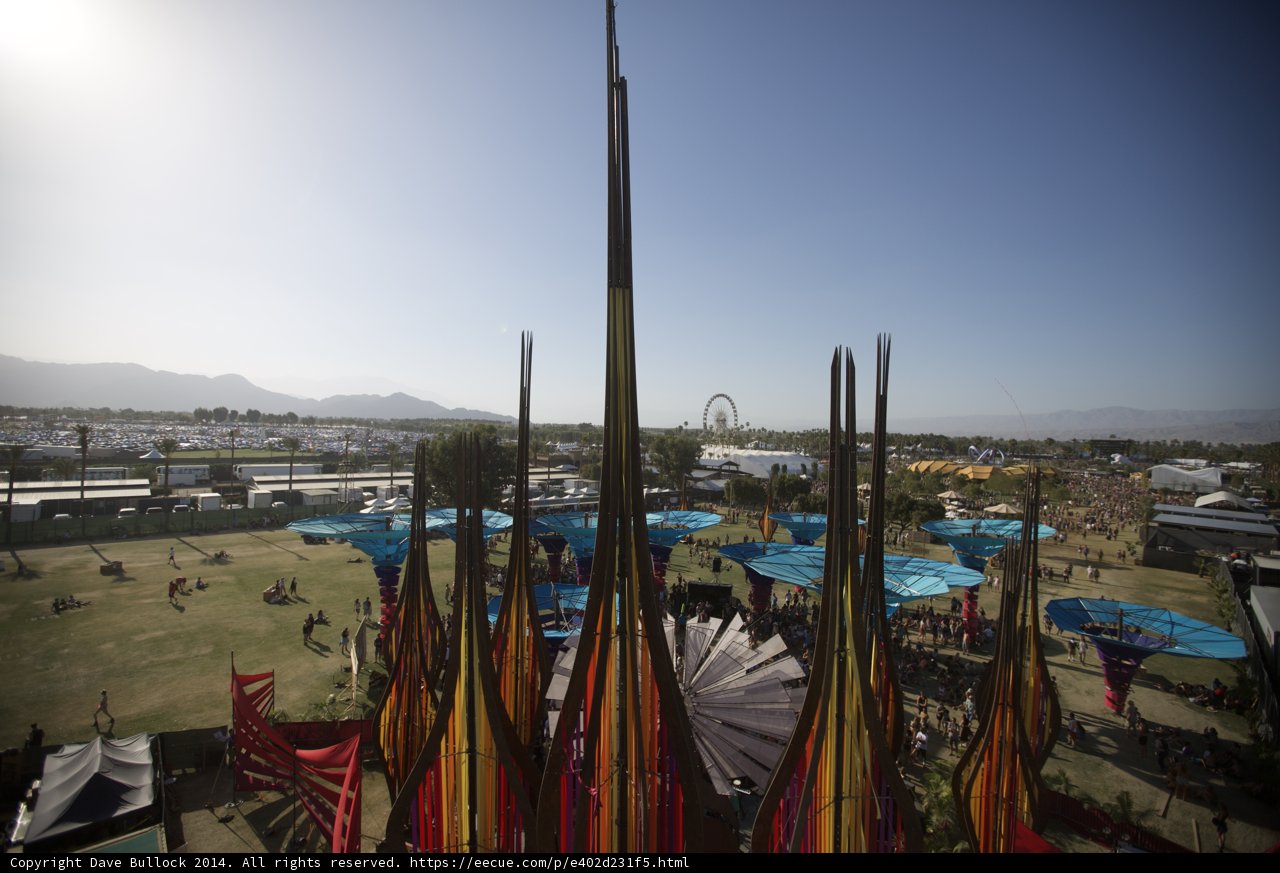 A Bird's Eye View of Coachella Festival Grounds