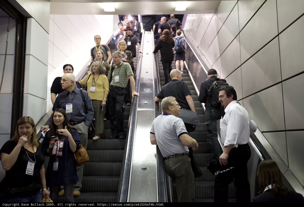 Walking down the Staircase at the 2009 NAMM Convention