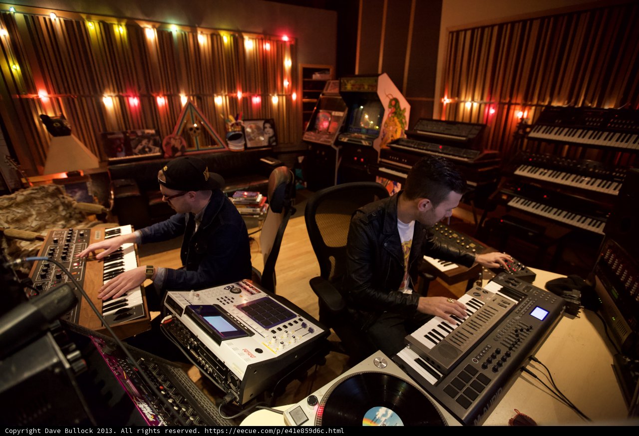 Studio Session with Two Keyboard Masters