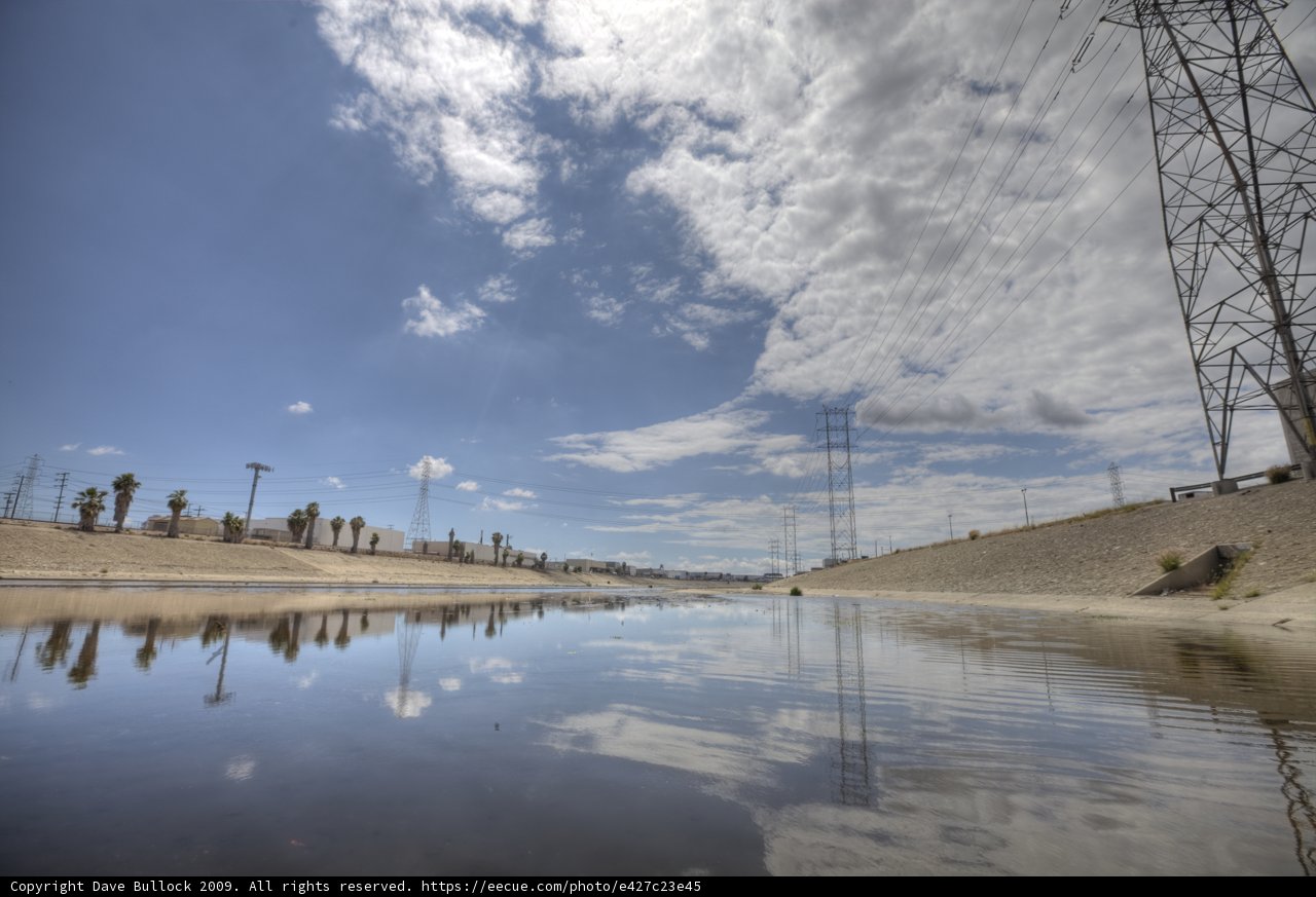 Desert Water and Power Lines