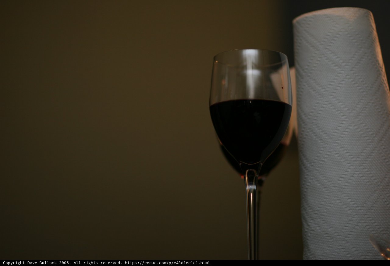 White Napkin Complements Red Wine