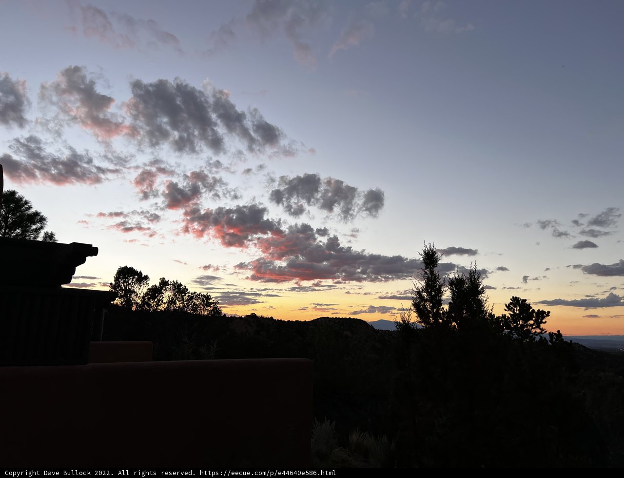 Mountain Sunset with Clouds