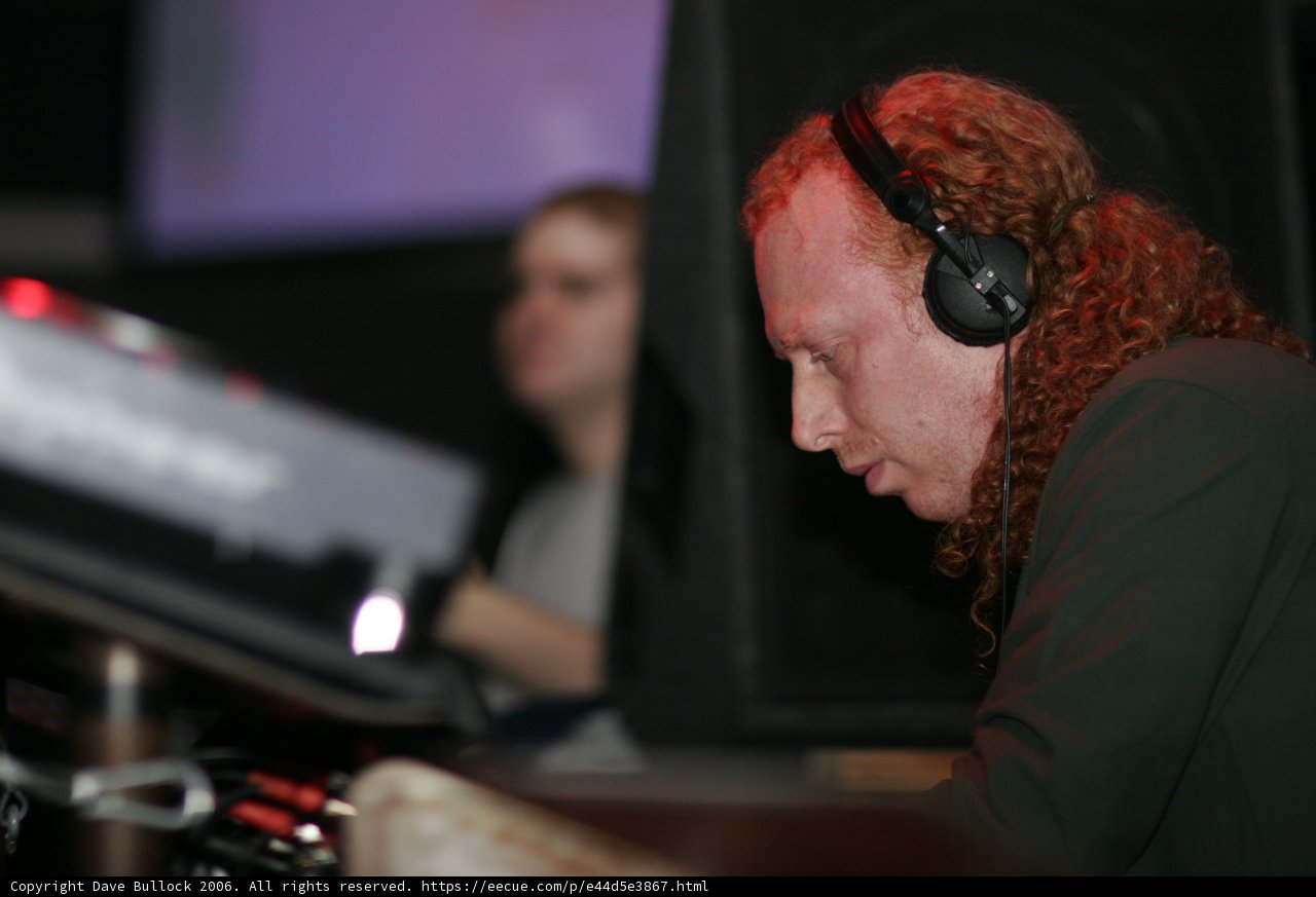 Red-haired DJ in Headphones