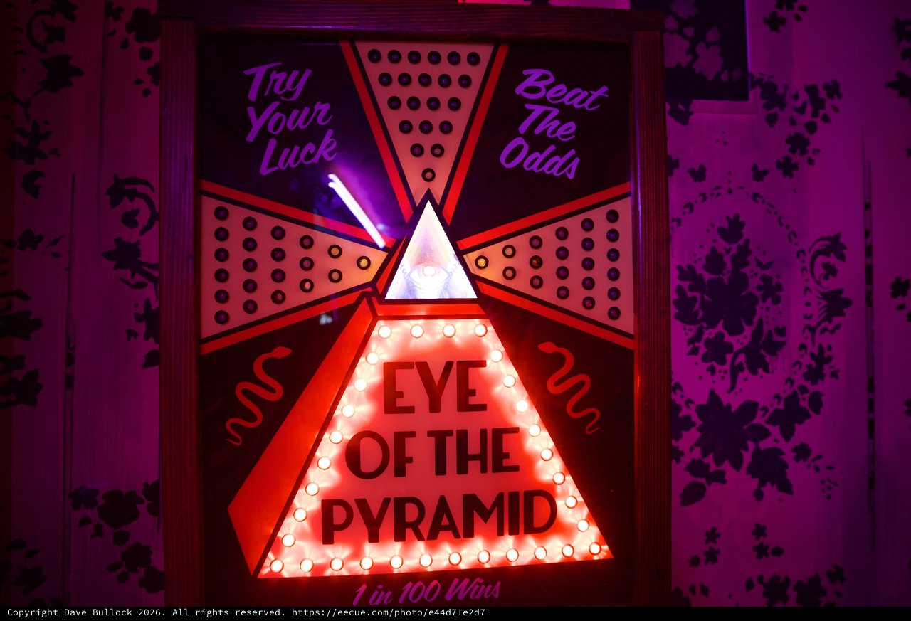 Eye of the Pyramid Vintage Carnival Game Machine