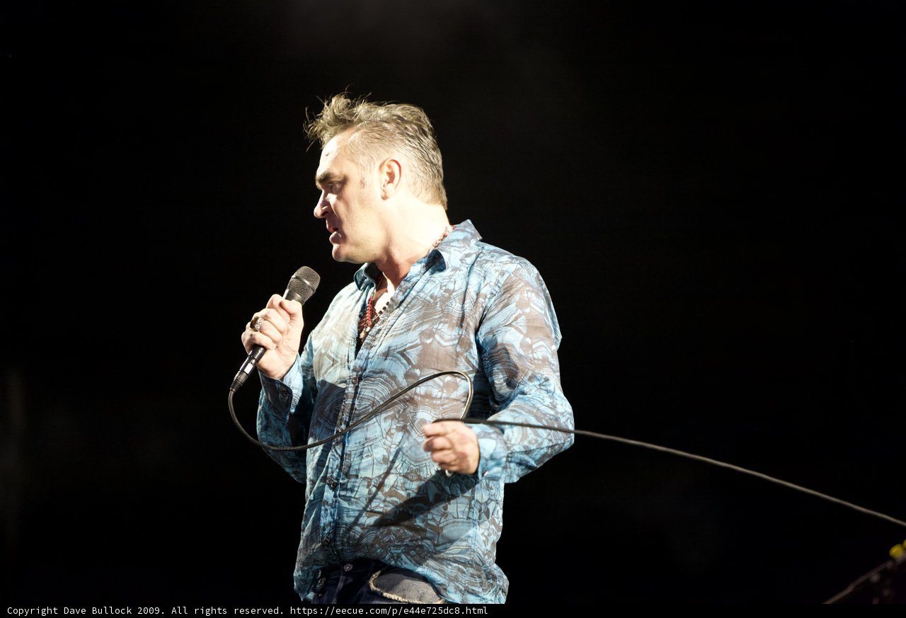 Blue Shirted Man Belts Out Tunes with Mic at Coachella