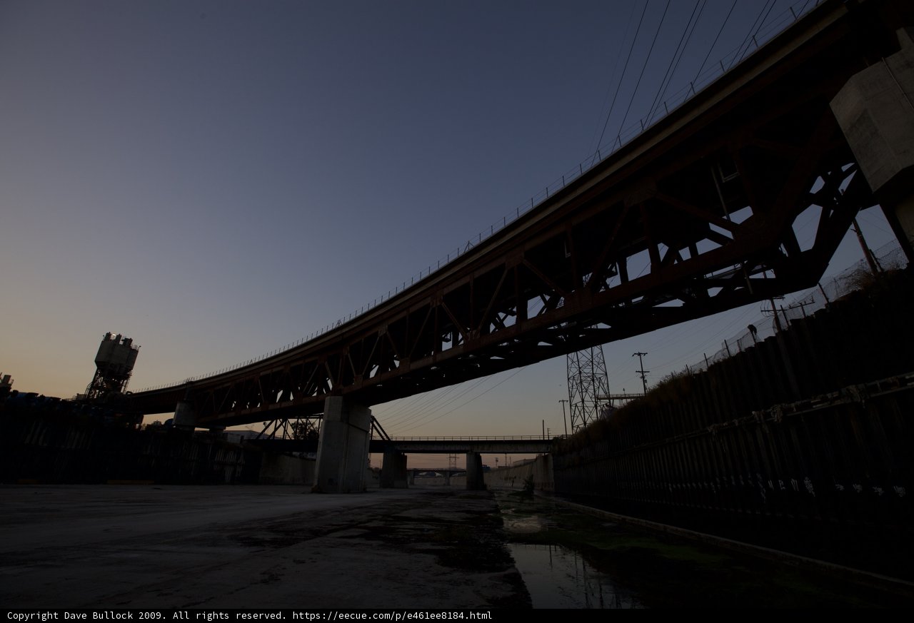 Sunset View from the Los Angeles Freeway Bridge