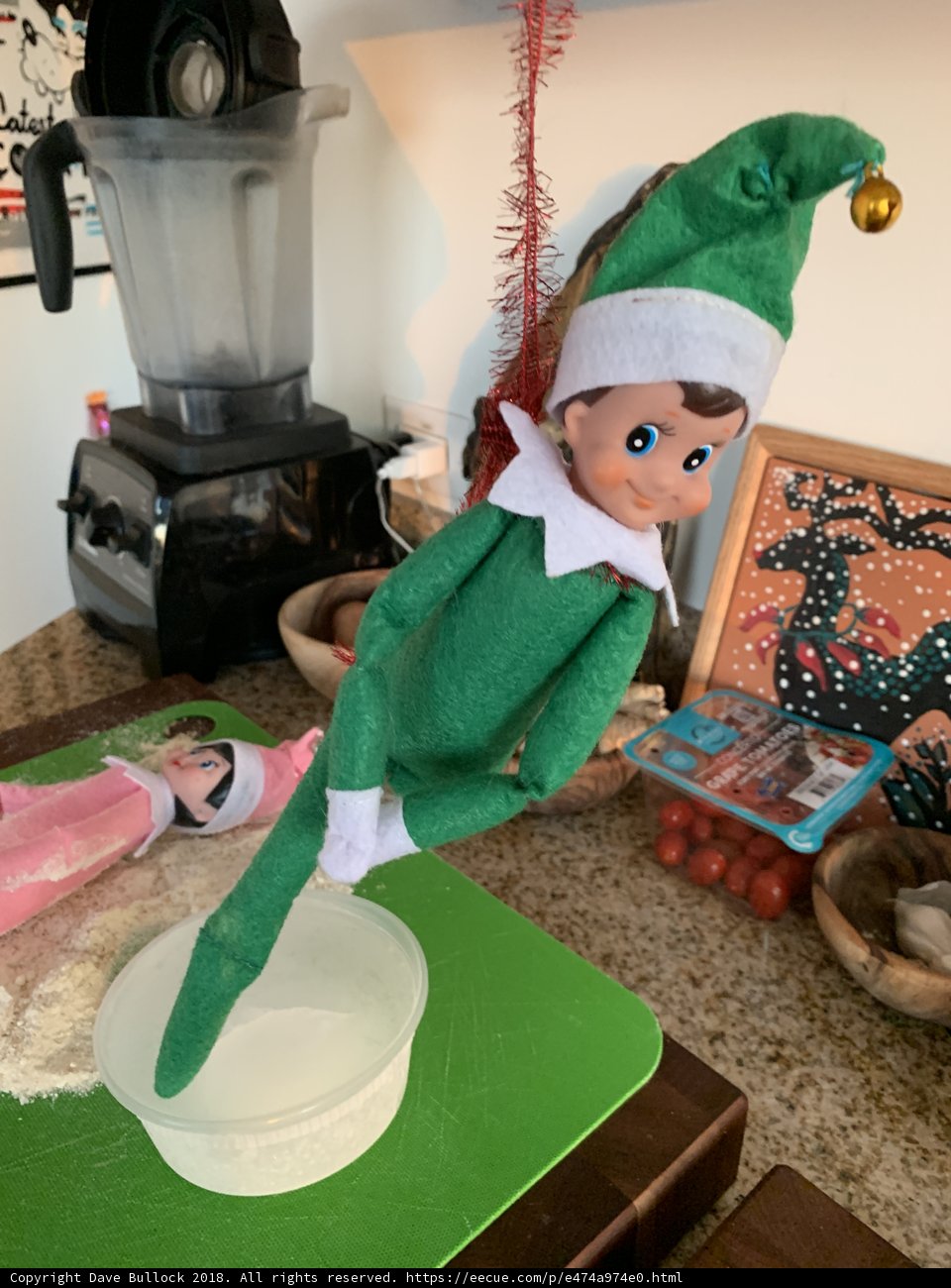 Papa E and Elf on the Shelf Bake Christmas Treats