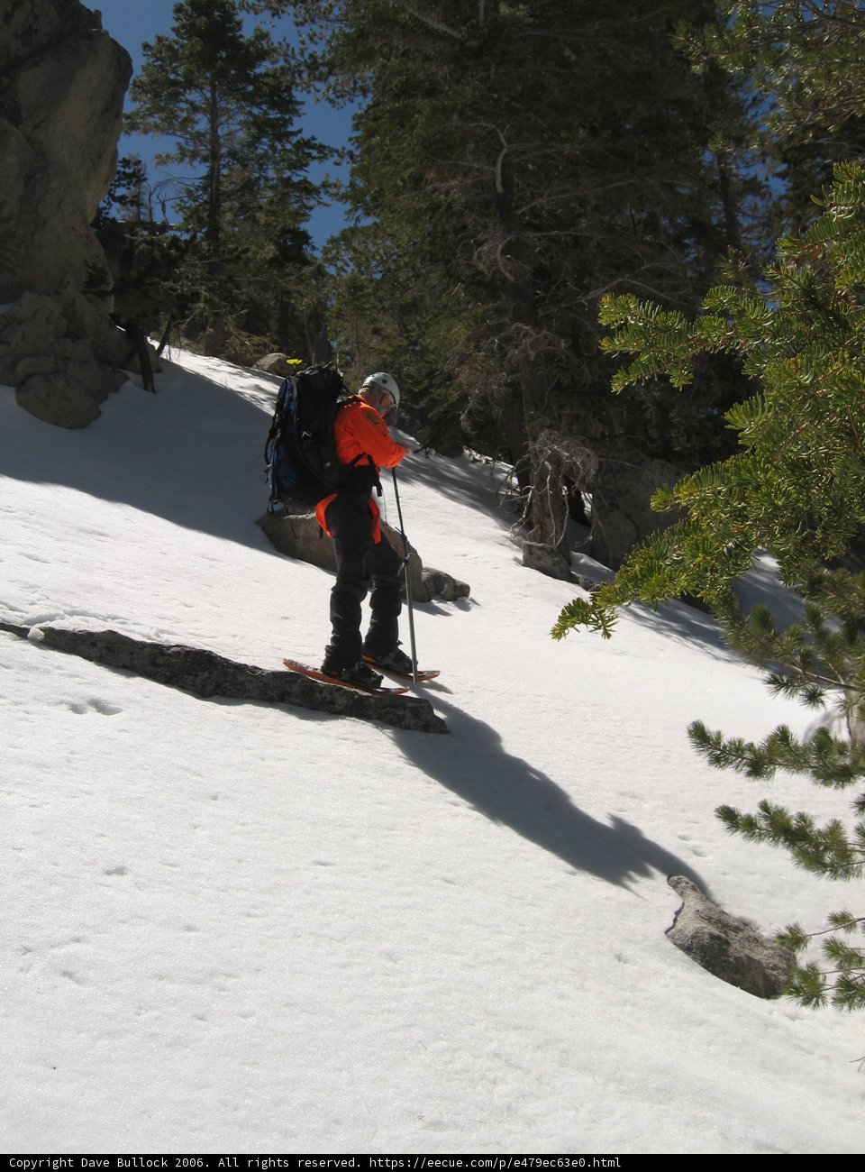 Skiing up the hill