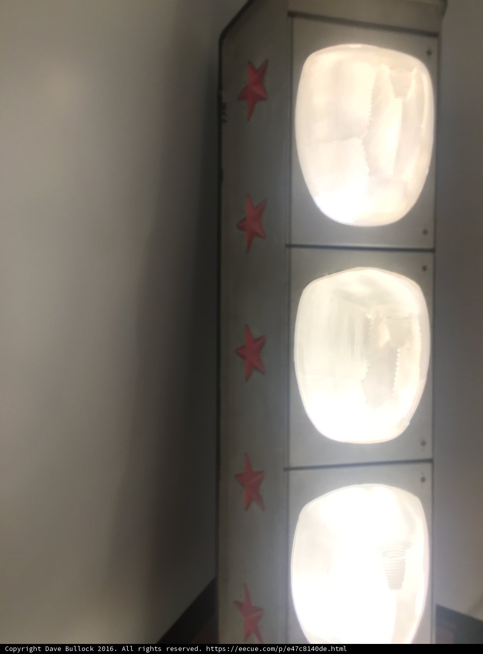 Illuminated Television in Cupboard