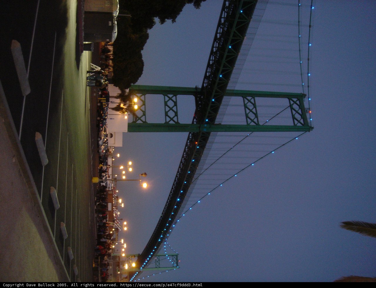 City Lights on the Suspension Bridge