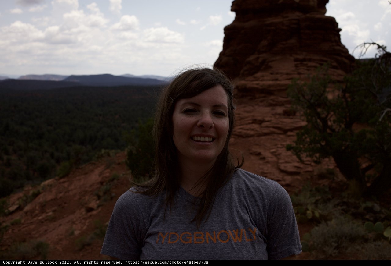 Smiling Hiker at Sedona Red Rock Vista