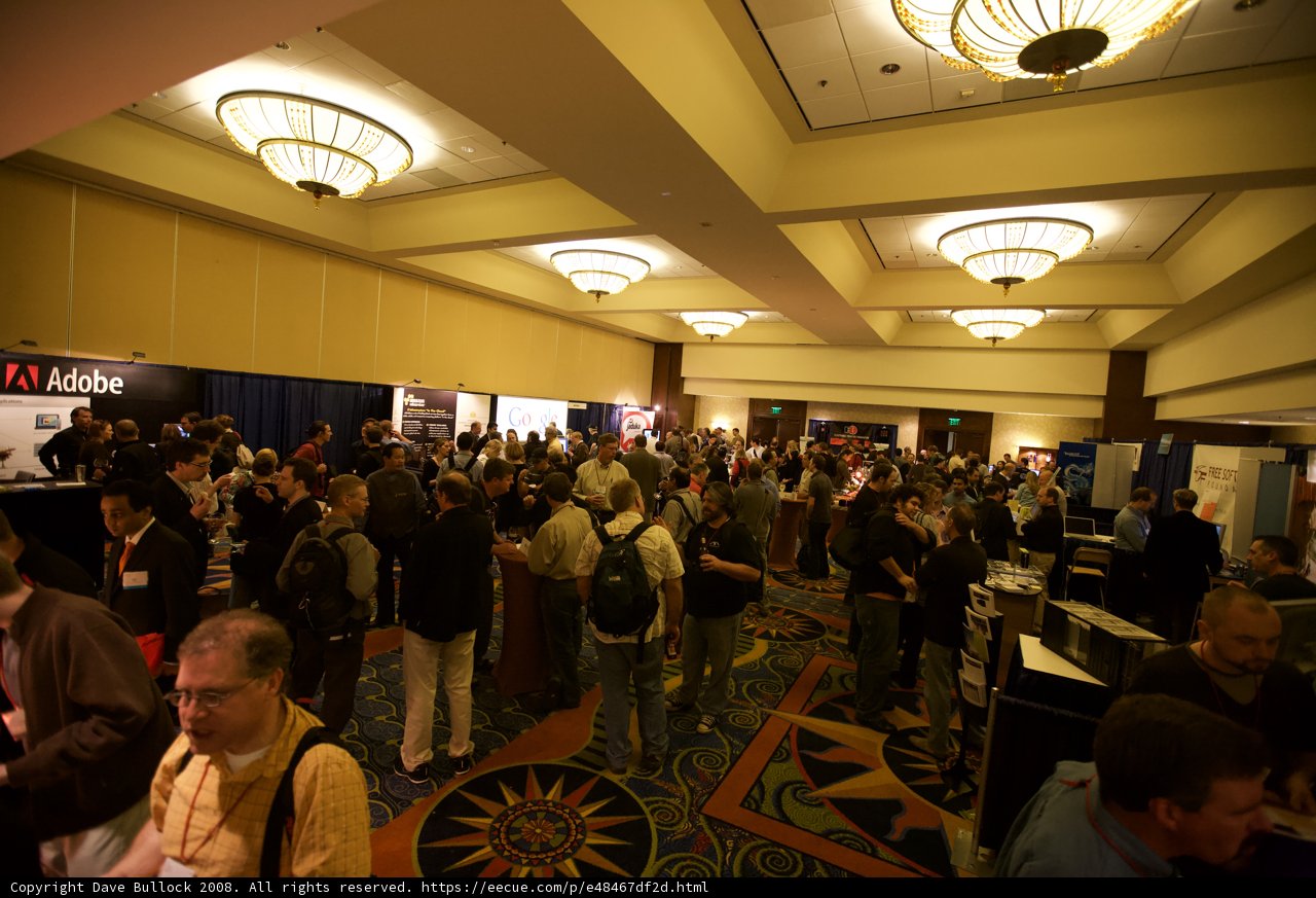 Urban Crowd in a Lavish Room