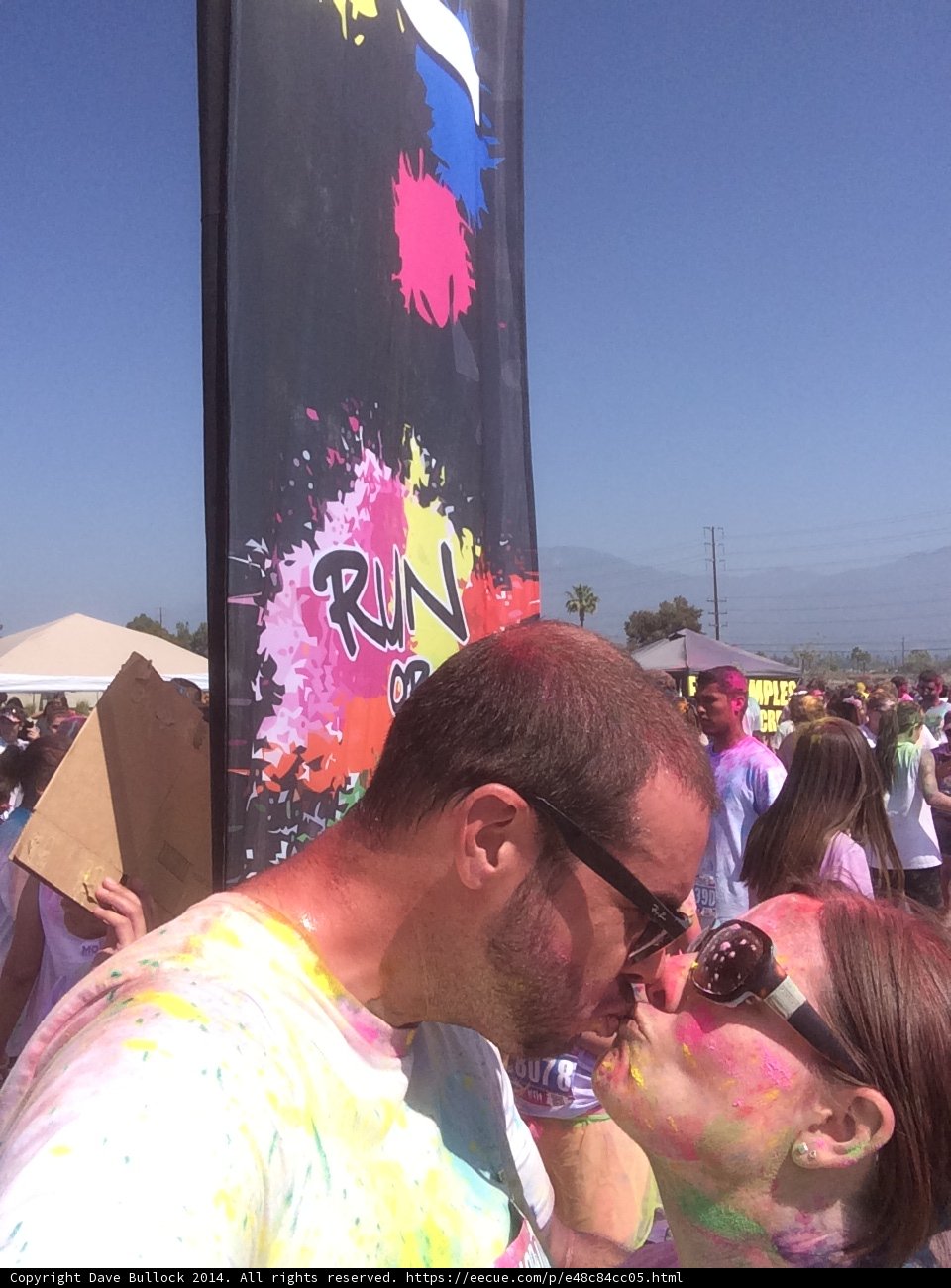 Colorful Kiss at the Festival