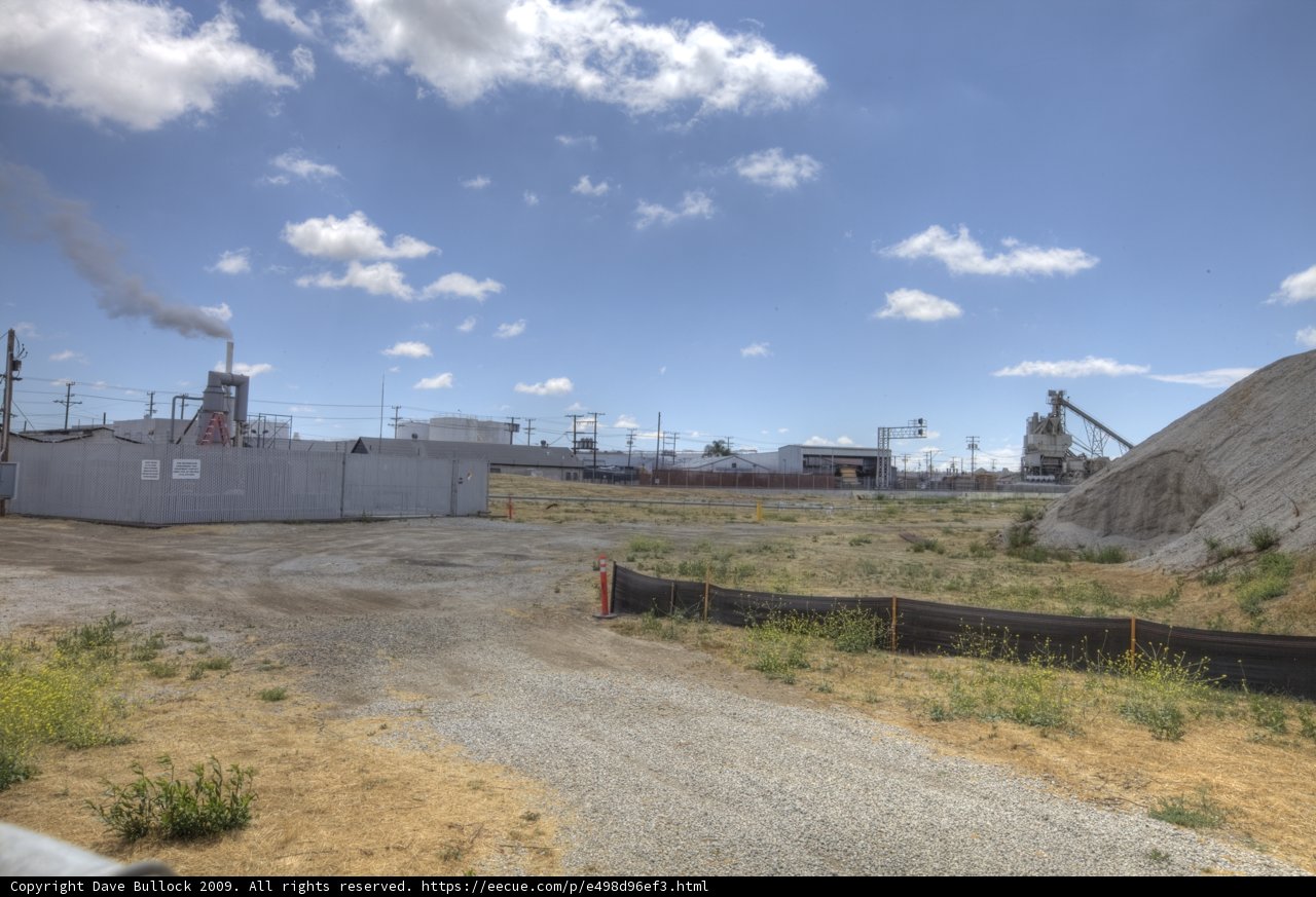 The Cement Plant in the Cloudy Sky