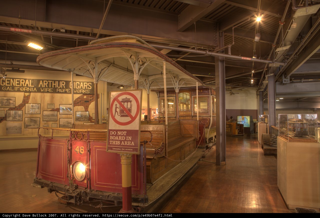 Red Trolley Car in Museum