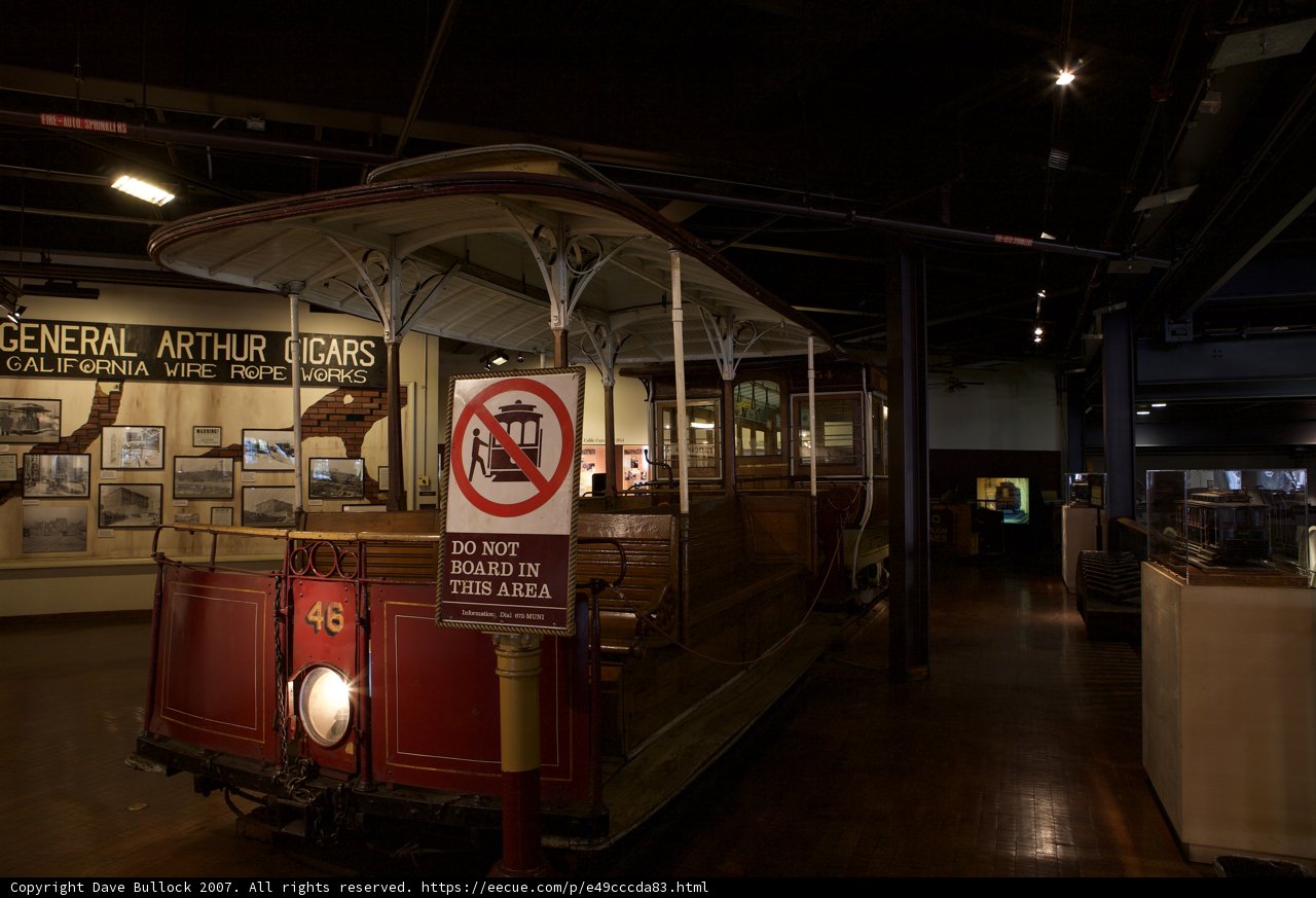 Vintage Trolley Car on Display at Museum