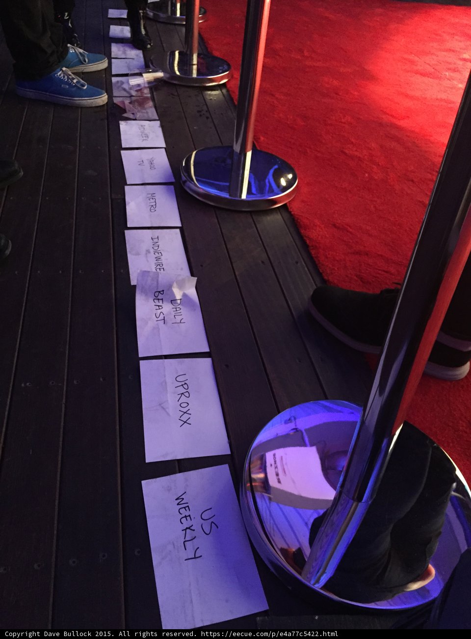 Press Line Markers at Yahoo Community Red Carpet