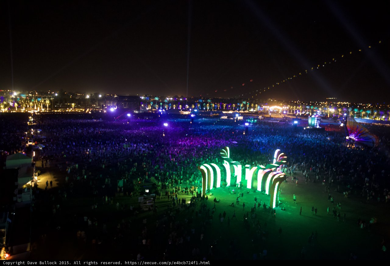 Nighttime Extravaganza at Coachella Music Festival