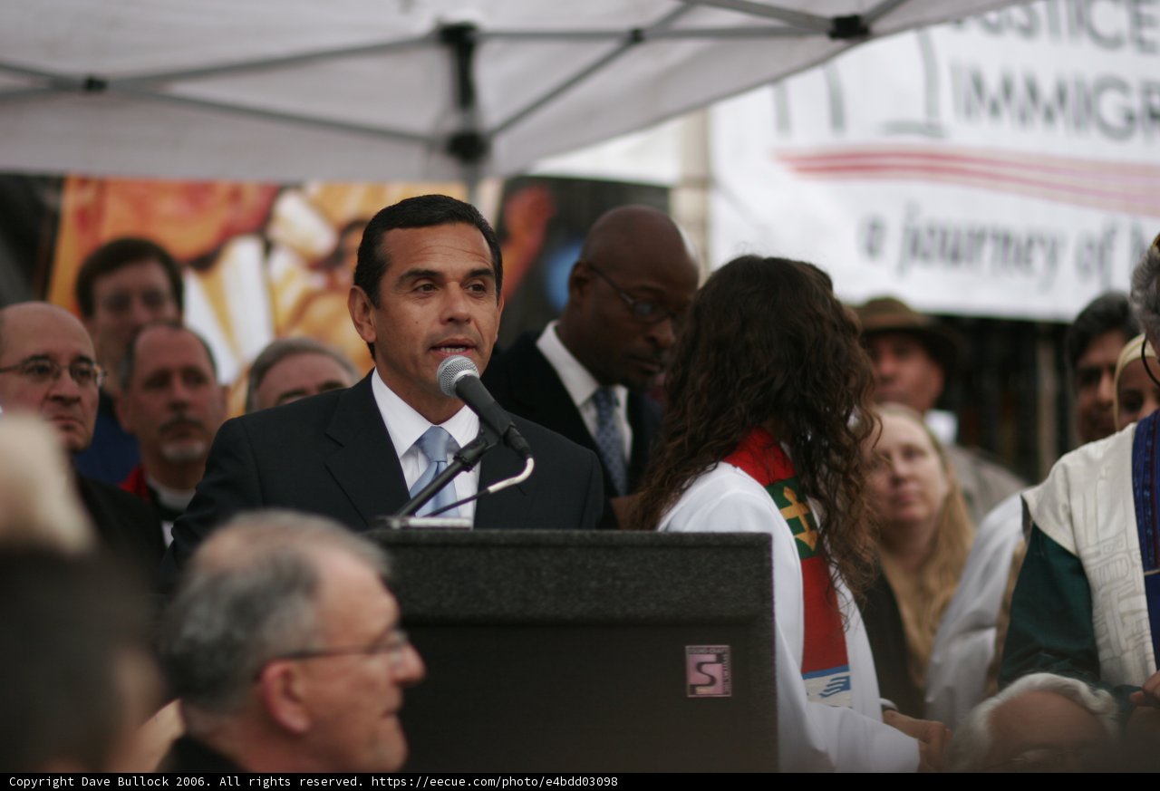 Antonio Villaraigosa Speaking at Podium