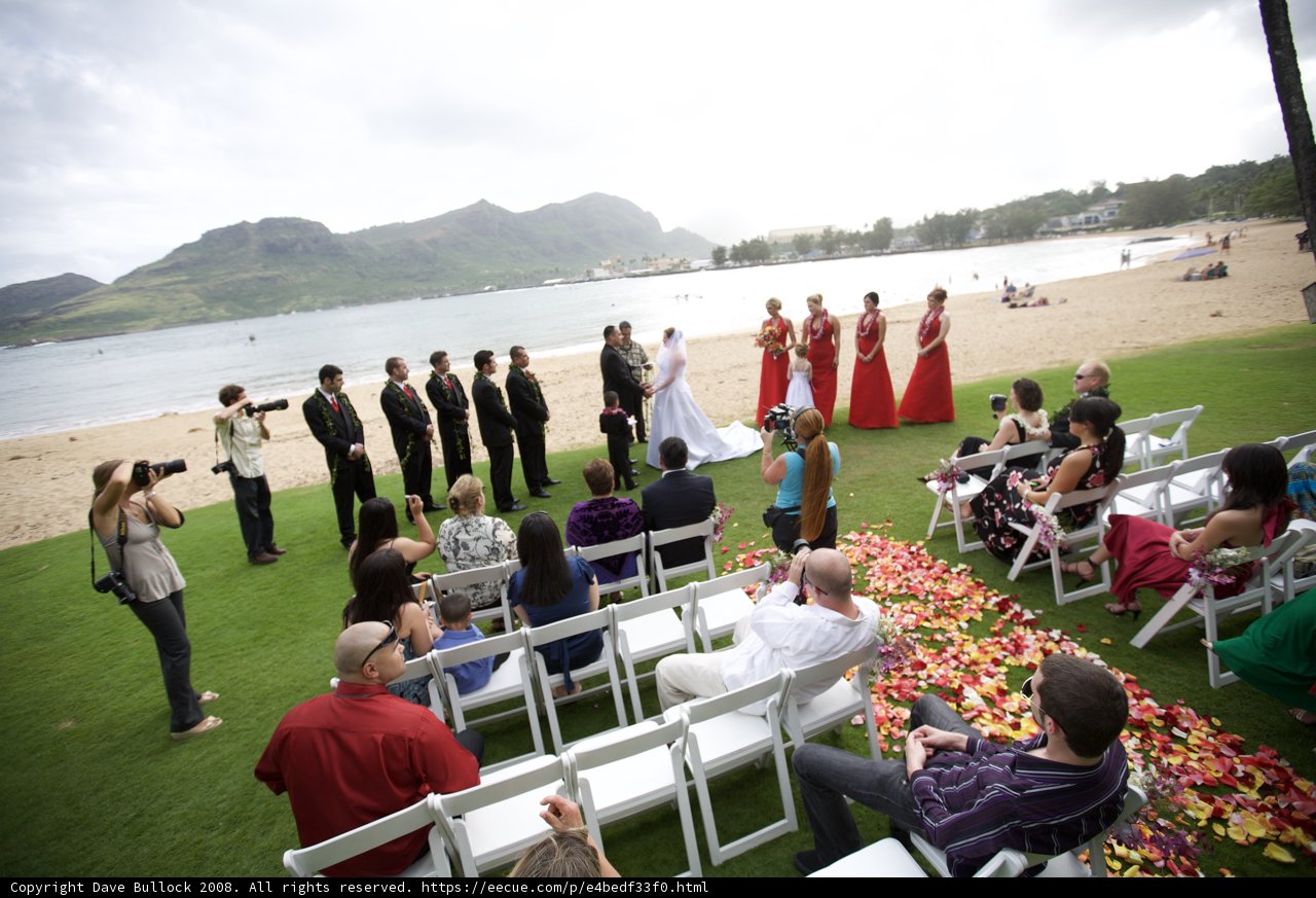 Black and Red Themed Wedding on the Beach