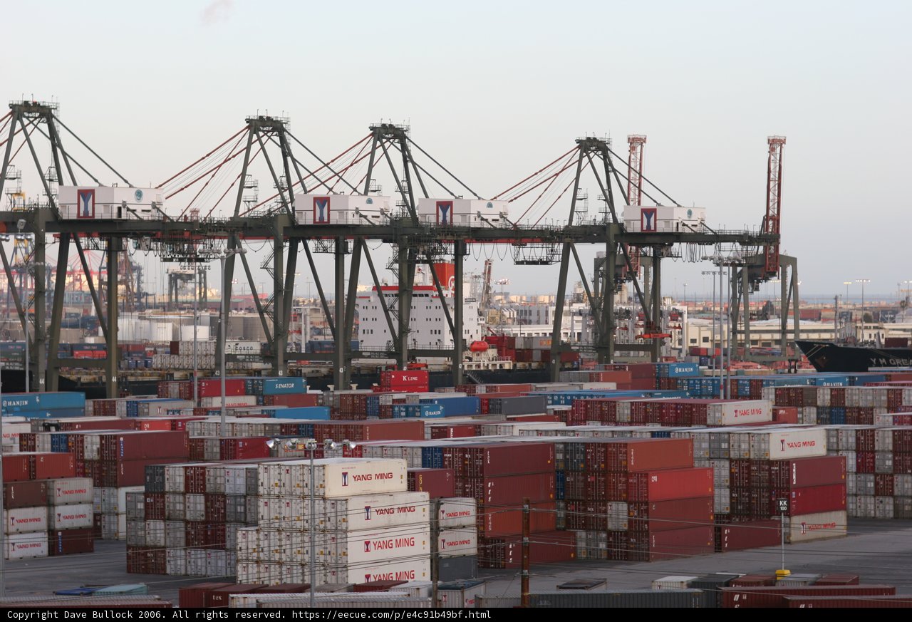 Towering Cargo at the Waterfront