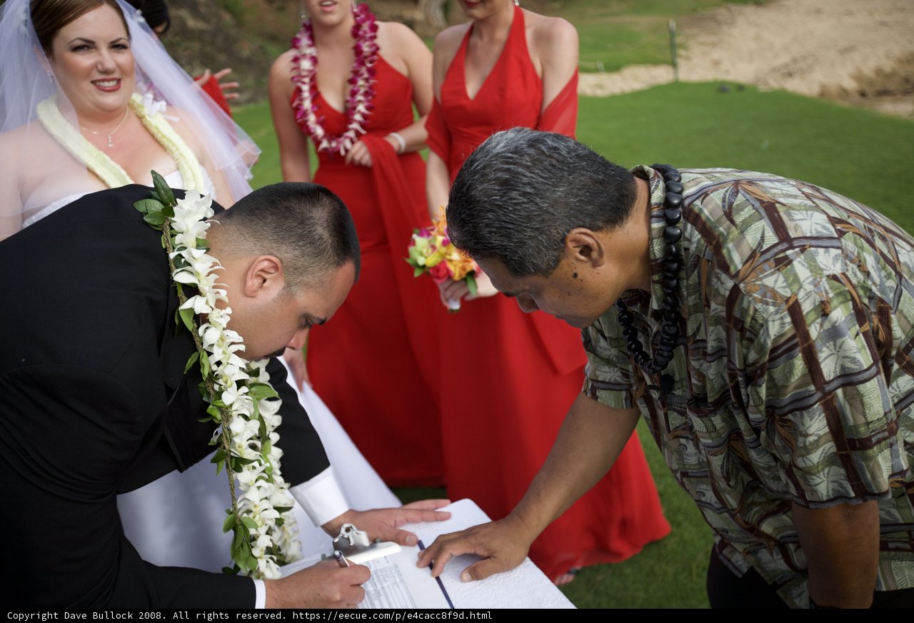 Signing the Marriage Certificate in a Beautiful Outdoor Ceremony