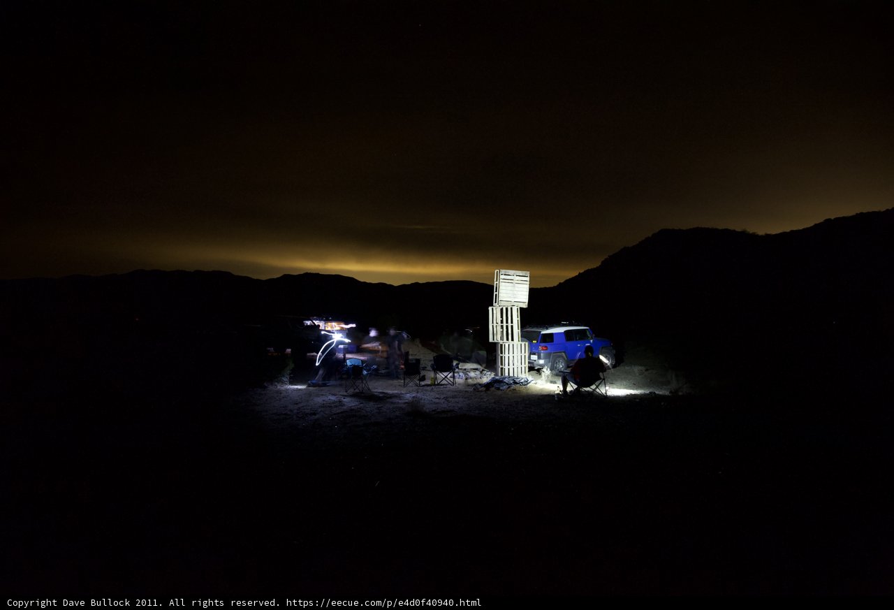 Hilltop Gathering at Night