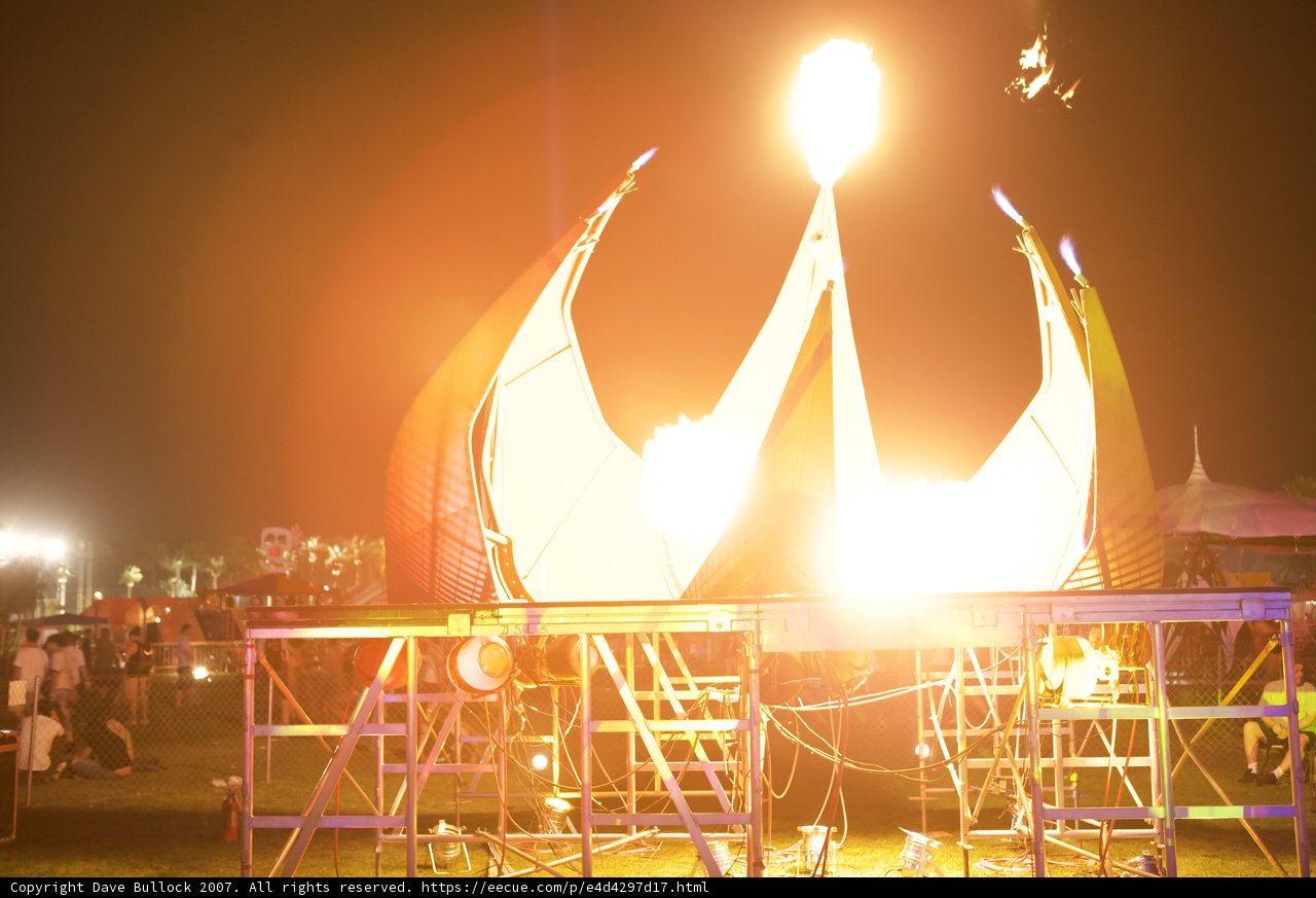Spectacular Firework Show Lights up Coachella Night Sky