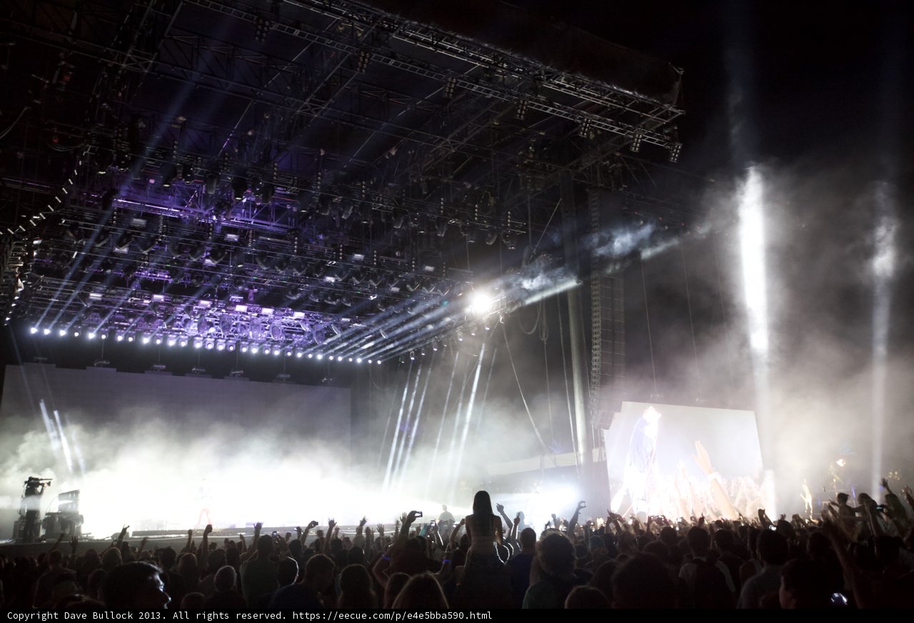 Smoke and Spotlight at Rock Concert