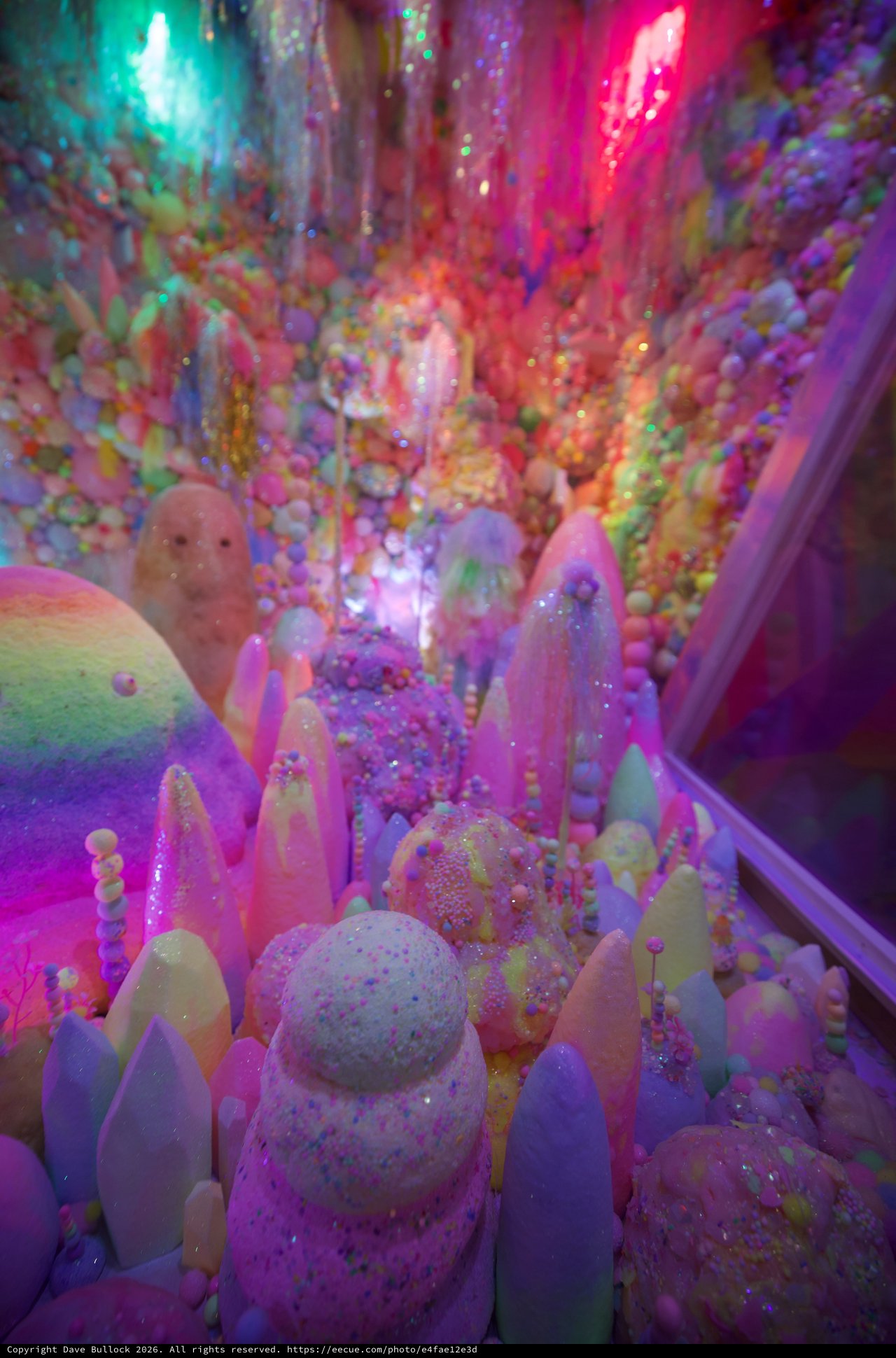 Vibrant Crystalline Cavern with Colorful Mineral Formations