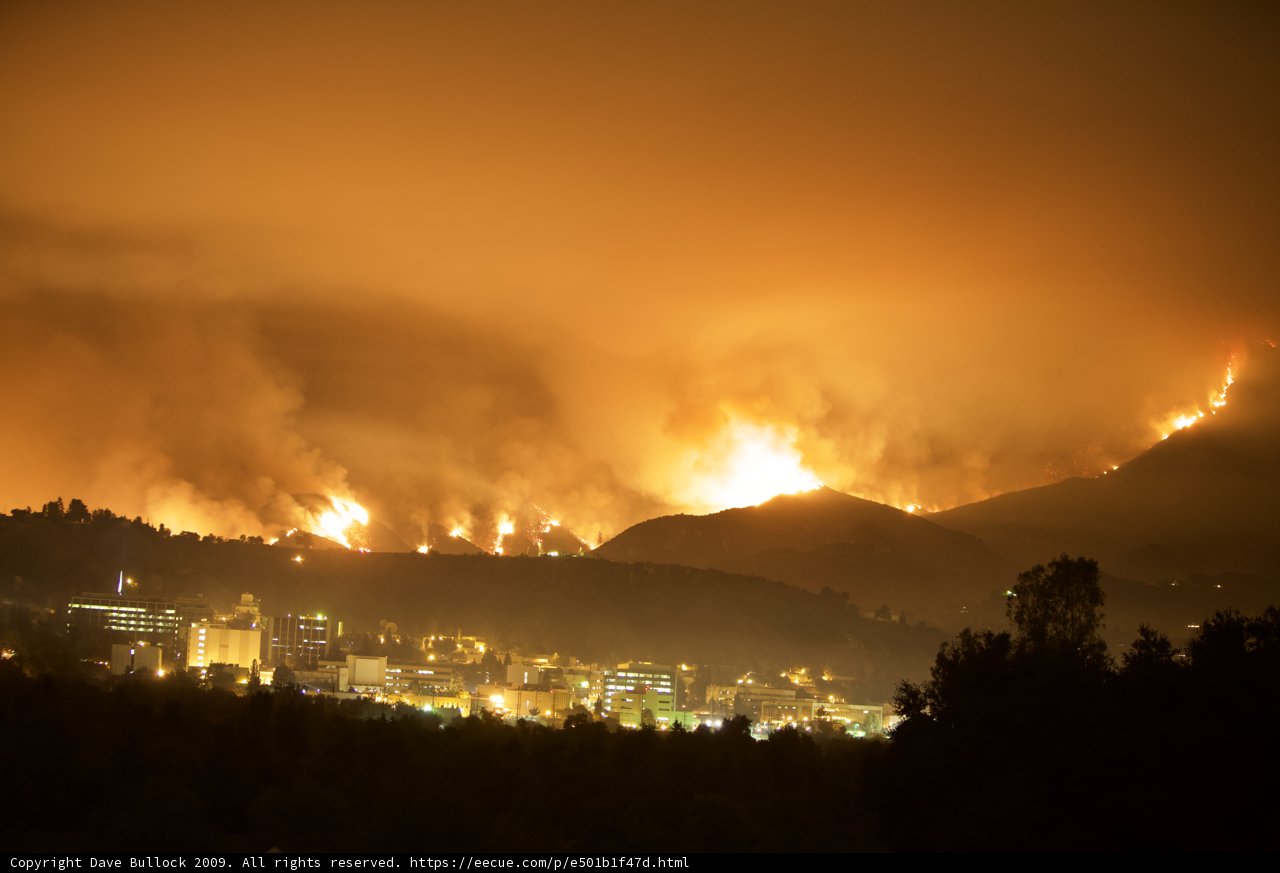 Blaze Engulfs Cityscape in Station Fire
