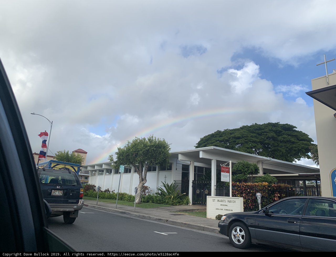 Rainbow over the City Street